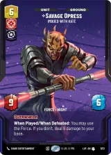 Savage Opress - Imbued With Hate (Prestige Foil) (LOF-1073)