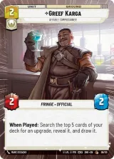Greef Karga - Affable Commissioner (Hyperspace) (SHD-WPP-008)